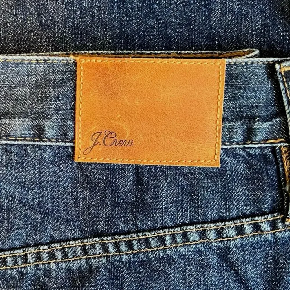 J.Crew Denim Pencil Skirt Front Slit in Blue Casual Classic Women's 32 = 12-14